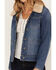 Image #3 - Idyllwind Women's Medium Wash Reversible Sherpa Blanket Denim Jacket, Dark Wash, hi-res