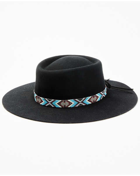 Idyllwind Women's Draw The Line Felt Western Fashion Hat , Black, hi-res