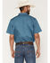 Image #4 - Gibson Trading Co Men's Basic Solid Short Sleeve Snap Western Shirt, Dark Teal, hi-res