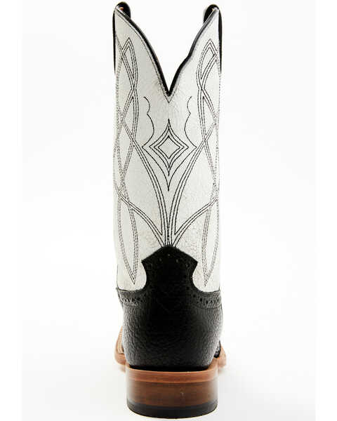 Image #5 - RANK 45® Men's Deuce Western Boots - Broad Square Toe, Black/white, hi-res