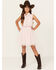 Image #1 - Sugar California Girls' Fringe Tutu Dress, Pink, hi-res