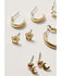 Image #2 - Shyanne Women's Multi Stud and Hoop Earring Set - 10 Piece, Gold, hi-res