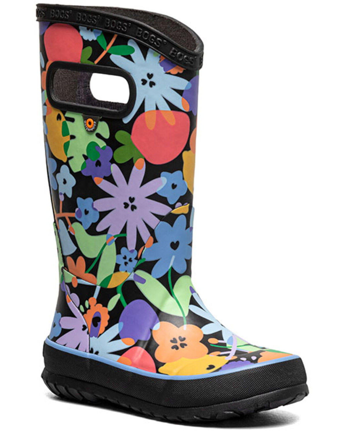 Image #1 - Bogs Girls' Overlap Flowers Rainboots, Multi, hi-res