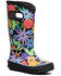 Image #1 - Bogs Girls' Overlap Flowers Rainboots, Multi, hi-res