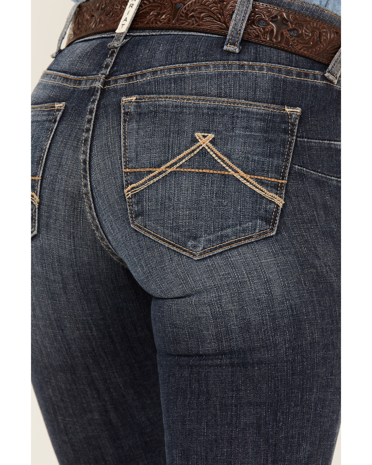 Image #2 - Ariat Women's Aubree Straight Missouri Jeans, Dark Wash, hi-res