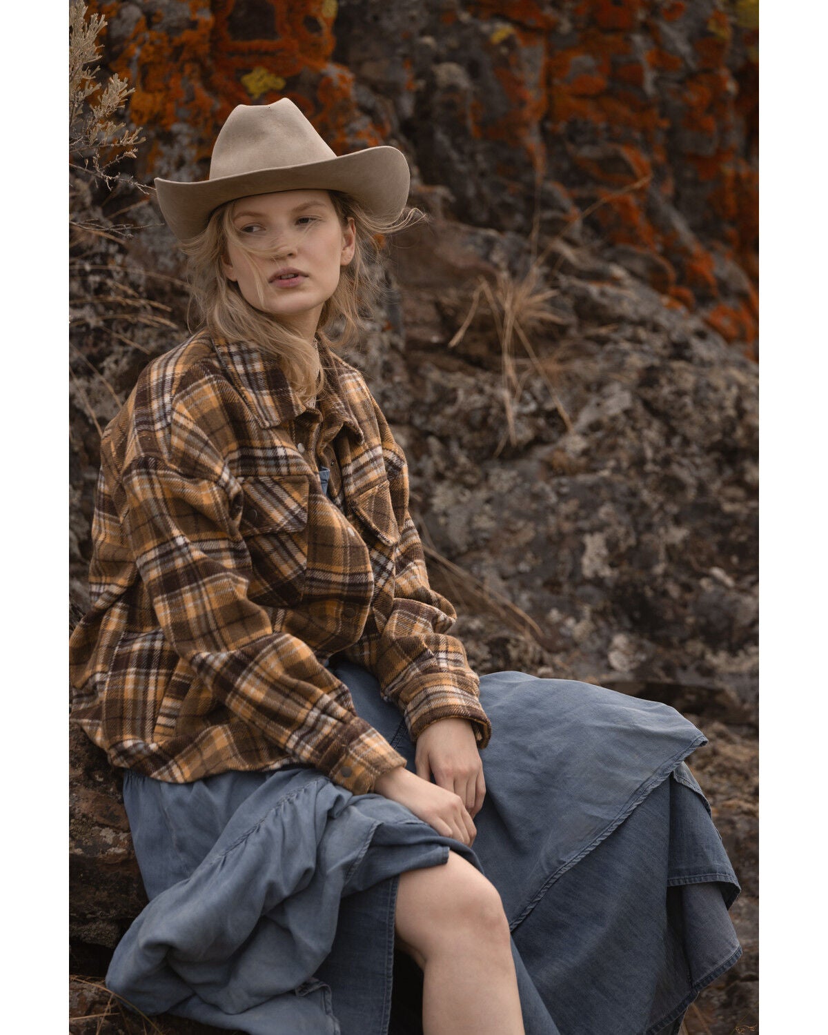 Fornia Women's Plaid Print Shacket, Yellow, hi-res