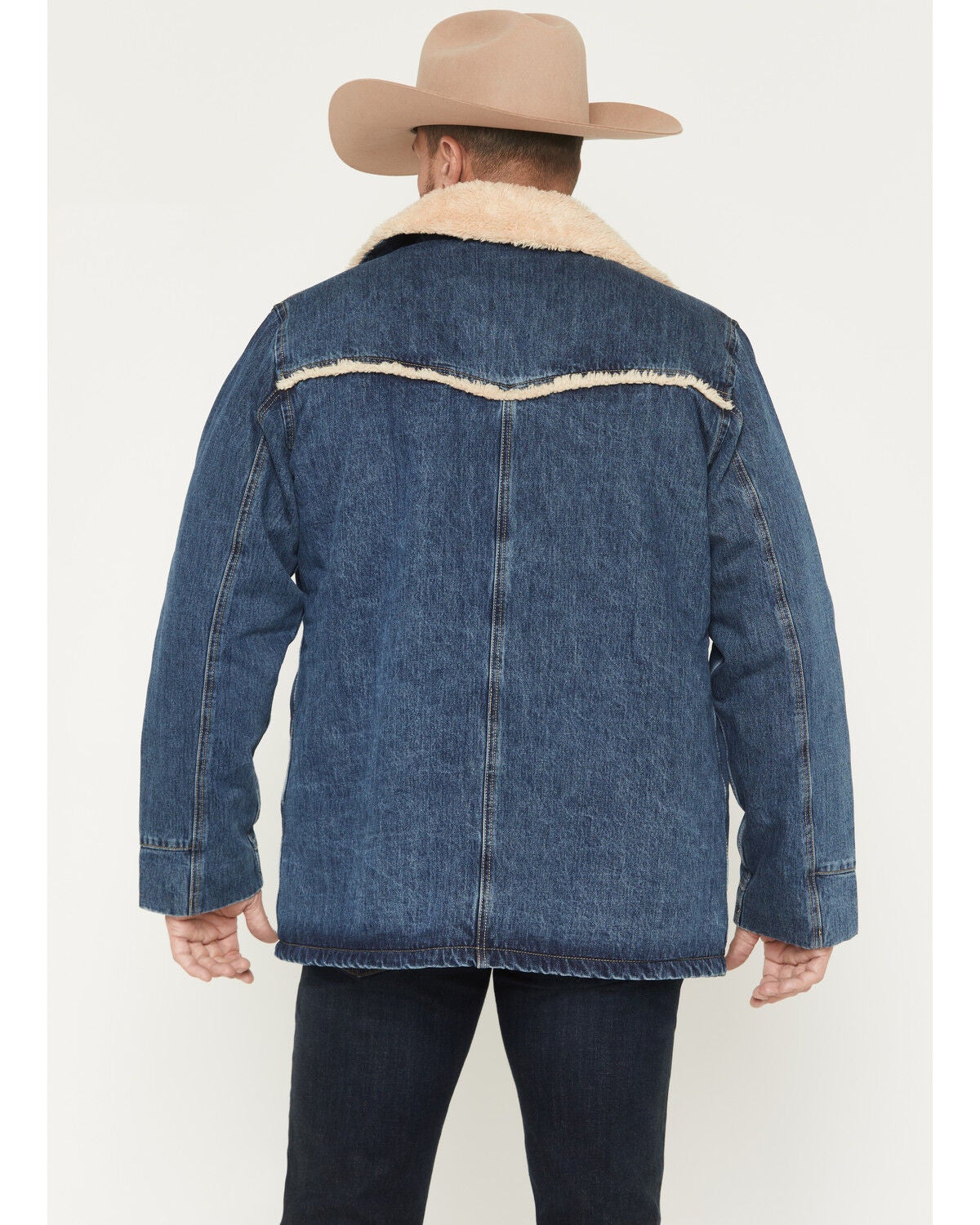 Kimes Ranch Men's Vincent Medium Wash Sherpa Lined Denim Jacket
