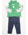 Image #1 - John Deere Infant Girls' Tractor Set - 3 Piece, Multi, hi-res
