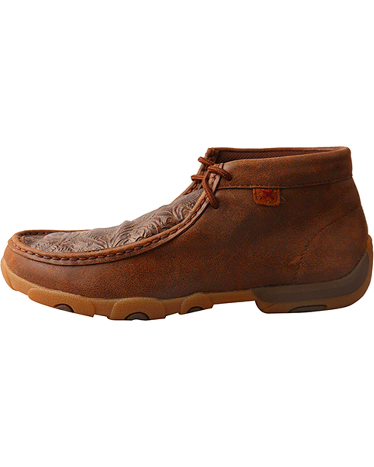 Image #3 - Twisted X Women's Tooled Chukka Driving Mocs, Brown, hi-res