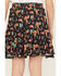 Image #4 - Panhandle Girls' Western Printed Skirt, Black, hi-res