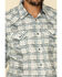 Moonshine Spirit Men's Wash Out Plaid Long Sleeve Western Shirt , Blue, hi-res
