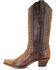 Image #4 - Corral Women's Tan Full Python Woven Cowgirl Boots - Snip Toe, , hi-res