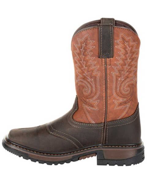Image #3 - Rocky Boys' Ride FLX Western Boots - Square Toe, Chocolate, hi-res