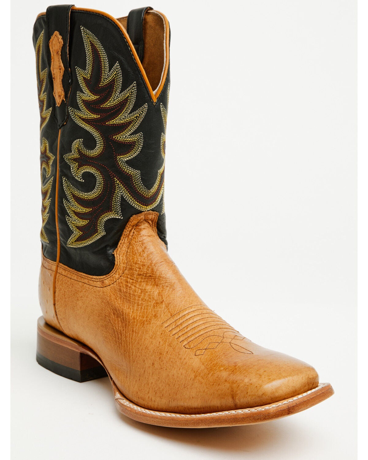 Image #1 - Cody James Men's Exotic Ostrich Western Boots - Broad Square Toe, Brandy Brown, hi-res