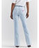 Image #5 - Wrangler® X Barbie™ Women's Light Wash High Rise Westward Pink Patch Stretch Bootcut Jeans, , hi-res