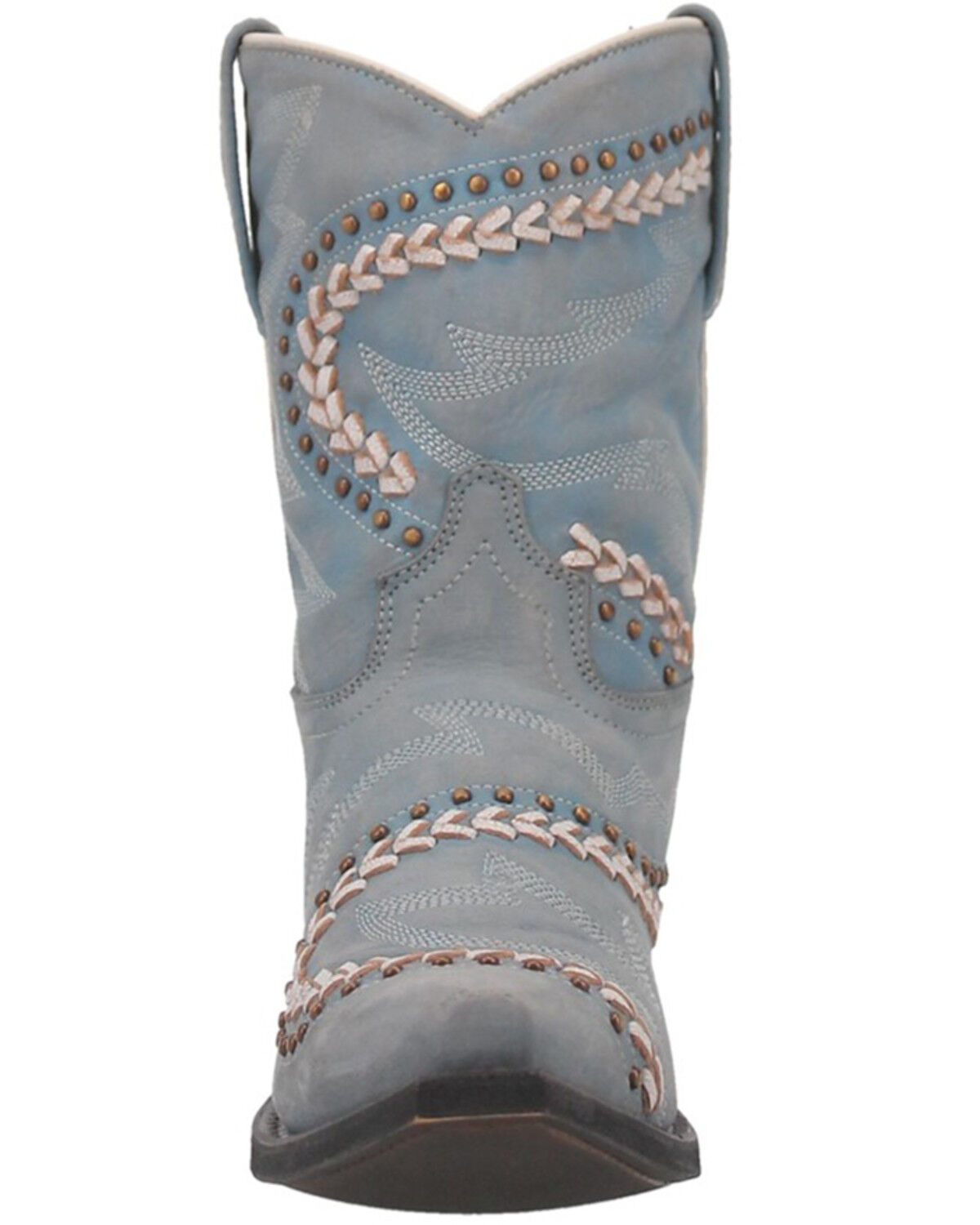 Image #4 - Laredo Women's Fancy Leather Western Boot - Snip Toe, Light Blue, hi-res