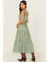 Image #4 - Ash & Violet Women's Flutter Sleeve Midi Dress, Sage, hi-res