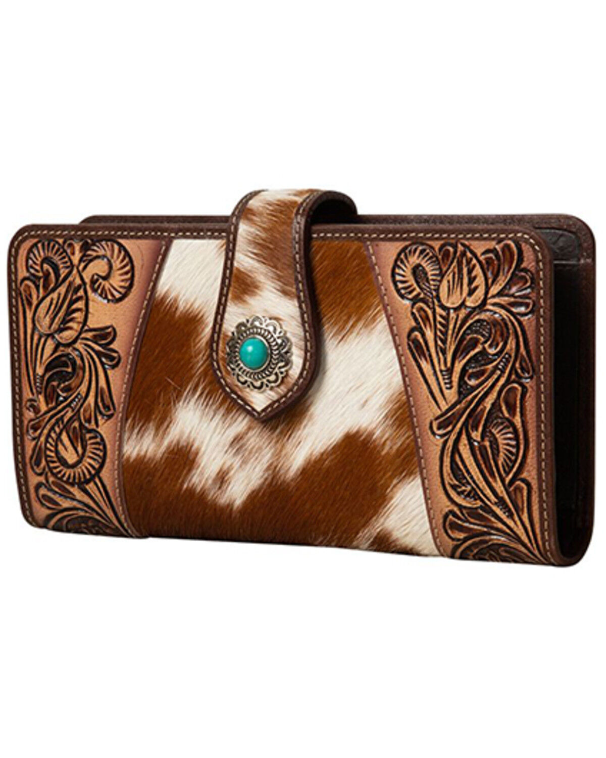 Image #2 - Myra Bag Women's Roscoe Hand-Tooled Wallet, Brown, hi-res