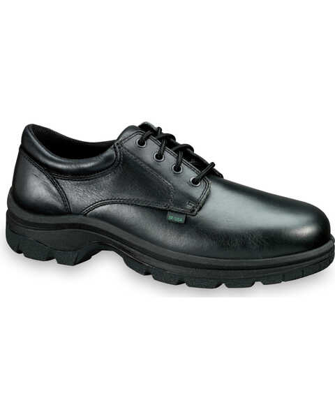 Image #1 - Thorogood Men's American Heritage SoftStreets Made In The USA Postal Certified Oxfords - Steel Toe, Black, hi-res