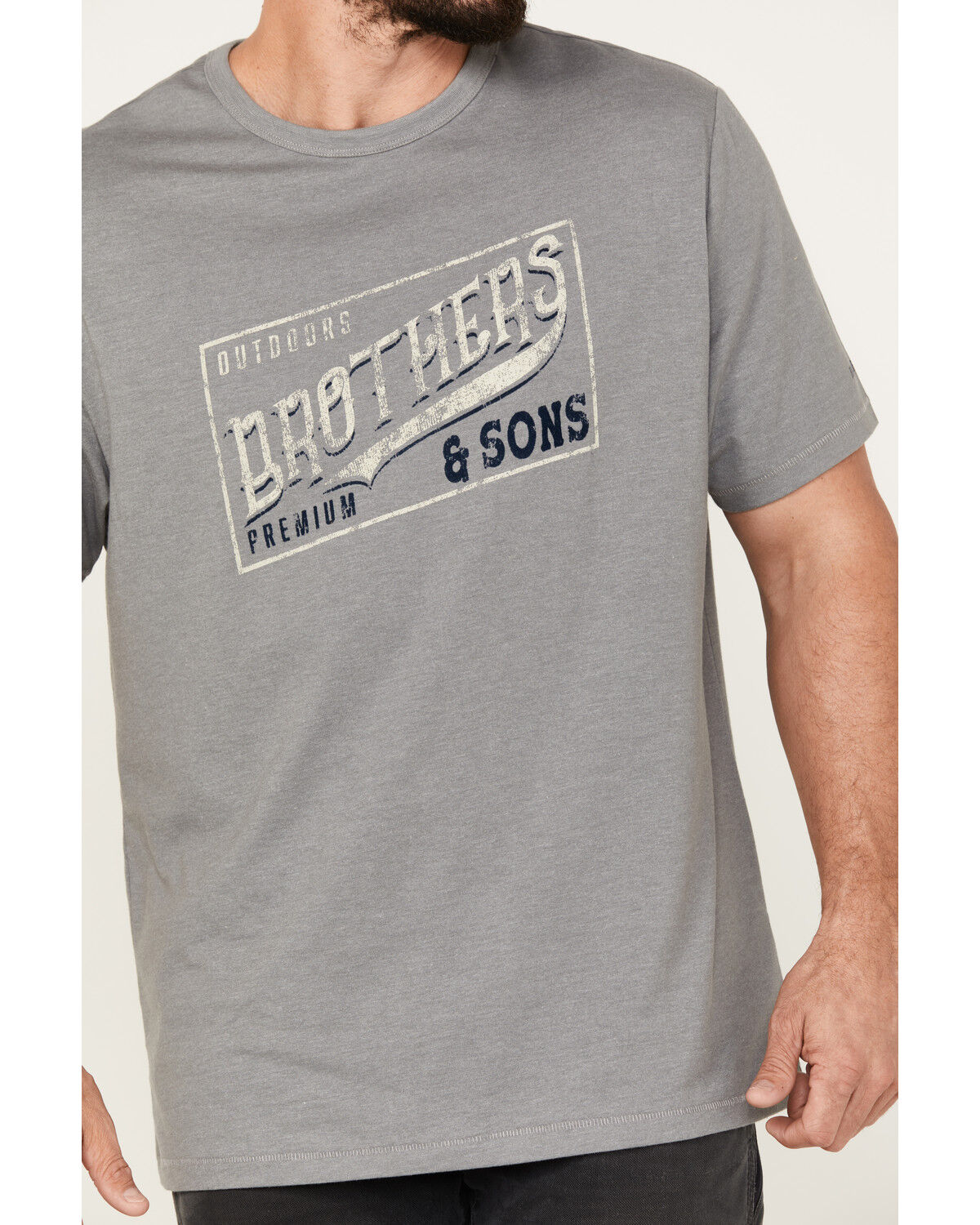Image #3 - Brothers and Sons Men's Outdoors Logo Short Sleeve Graphic T-Shirt, Medium Grey, hi-res
