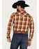 Image #4 - Pendleton Men's Frontier Plaid Long Sleeve Snap Western Shirt, Rust Copper, hi-res