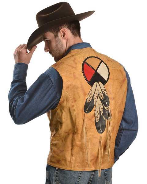 Image #1 - Kobler Circle of Life Leather Vest, Beige, hi-res