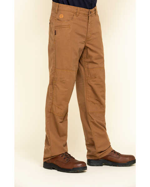 Image #3 - Hawx Men's FR Denim Straight Work Jeans , Brown, hi-res