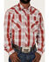Image #3 - Cowboy Hardware Men's Burgundy Hombre Plaid Long Sleeve Pearl Snap Western Shirt, , hi-res