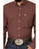 Image #3 - Panhandle Men's Select Plaid Print Long Sleeve Button-Down Western Shirt, Dark Red, hi-res