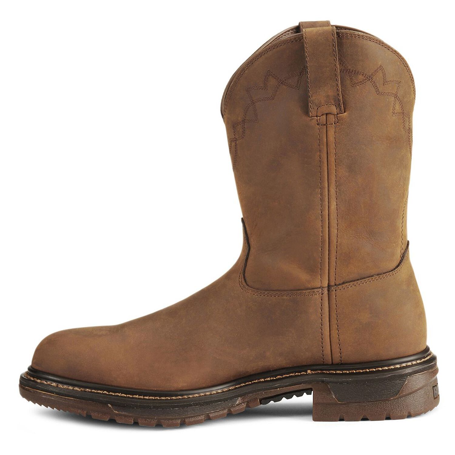 Image #3 - Rocky Men's 10" Original Ride Roper Western Work Boots, Tan, hi-res