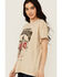 Image #2 - Girl Dangerous Women's Rodeo Short Sleeve Graphic Tee, Sand, hi-res