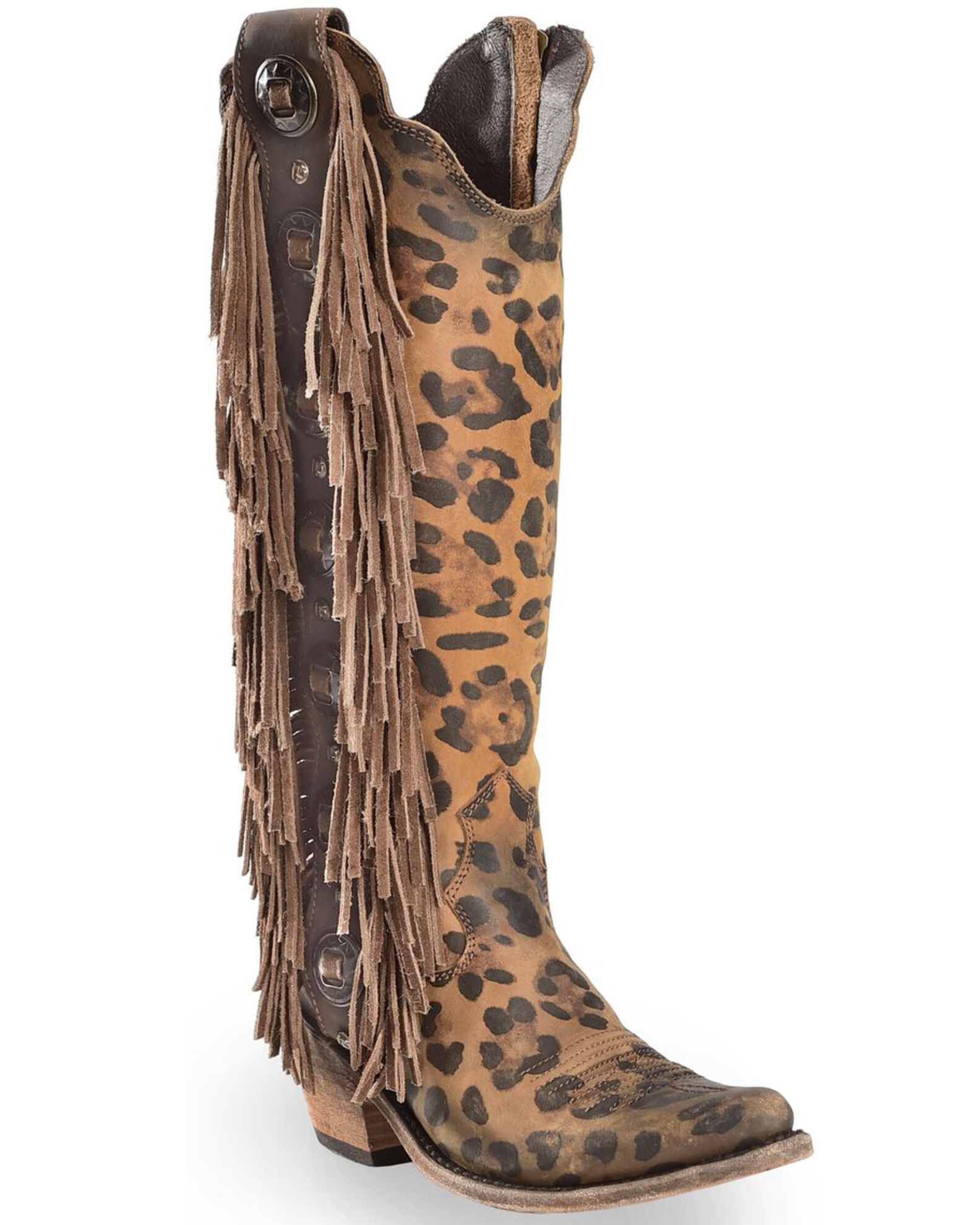 Liberty Black Women s Chita Miel Fringe Western Boots Pointed