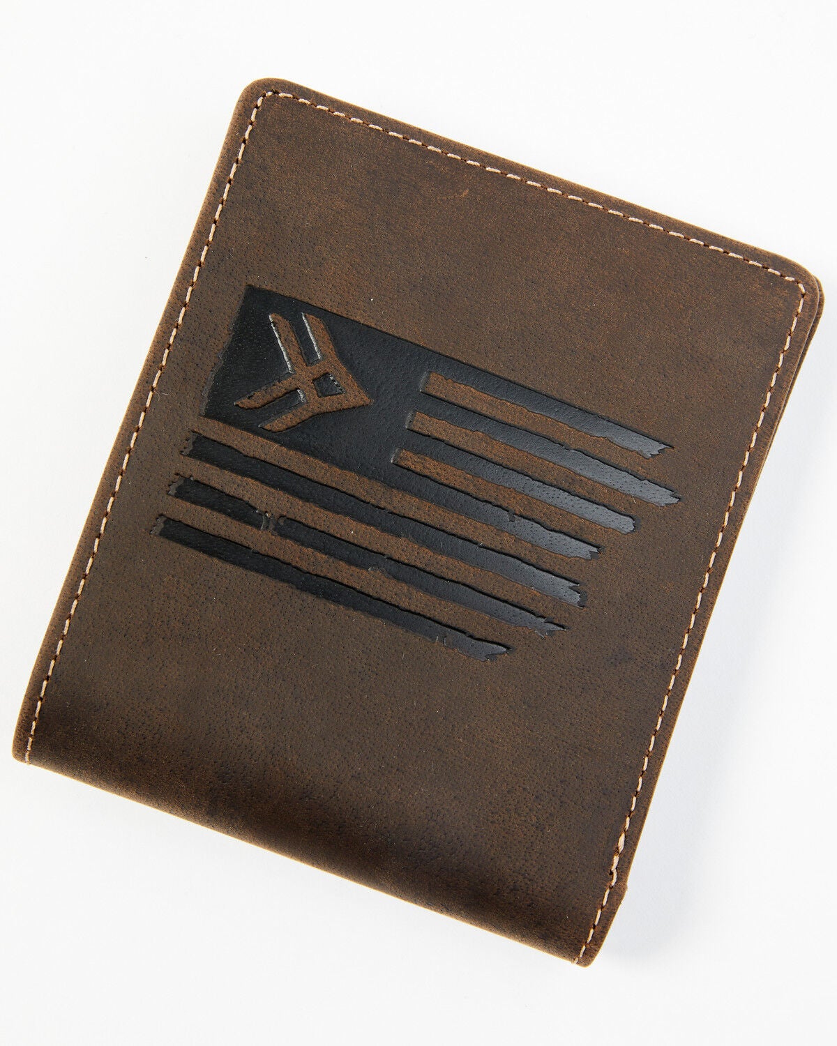 Hawx Men's Brown Flag Bifold Wallet, Brown, hi-res