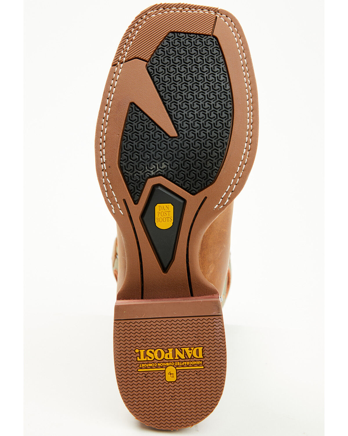 Image #7 - Dan Post Men's Leighton Performance Western Boots - Broad Square Toe, Brown, hi-res