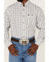 Wrangler Men's Classic Plaid Long Sleeve Button-Down Western Shirt , White, hi-res