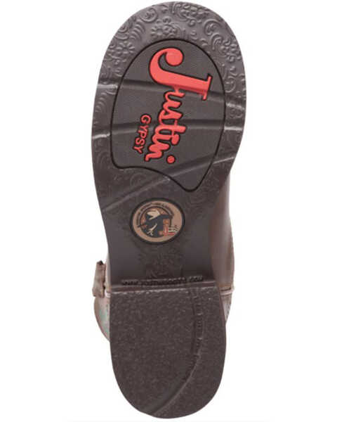 Image #7 - Justin Women's Gemma Brown Western Boots - Round Toe, Dark Brown, hi-res