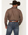 Image #4 - Cody James Men's Fireball Geo Print Long Sleeve Snap Western Shirt - Tall, Brown, hi-res