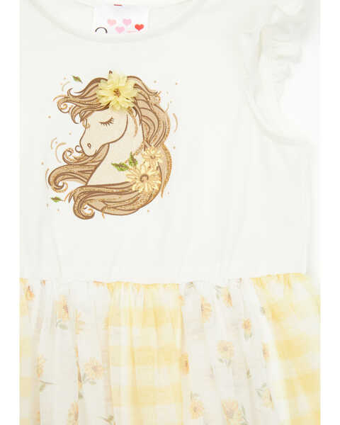 Image #2 - Sugar California Toddler Girls' Horse Prairie Dress , Yellow, hi-res