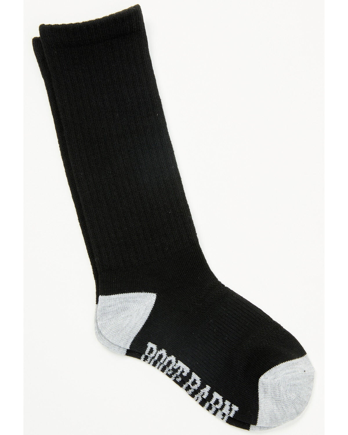 Image #1 - Boot Barn Kids' Basic 3-Pack Over The Calf Socks, Black, hi-res