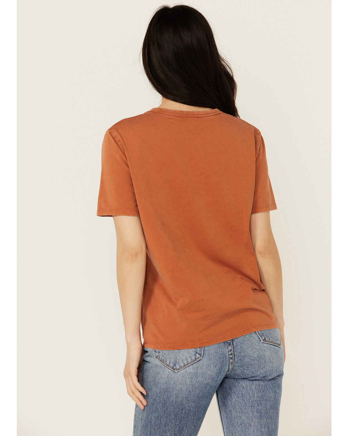 Image #4 - Rock & Roll Denim Women's Desert Eagle Short Sleeve Graphic Tee, Orange, hi-res