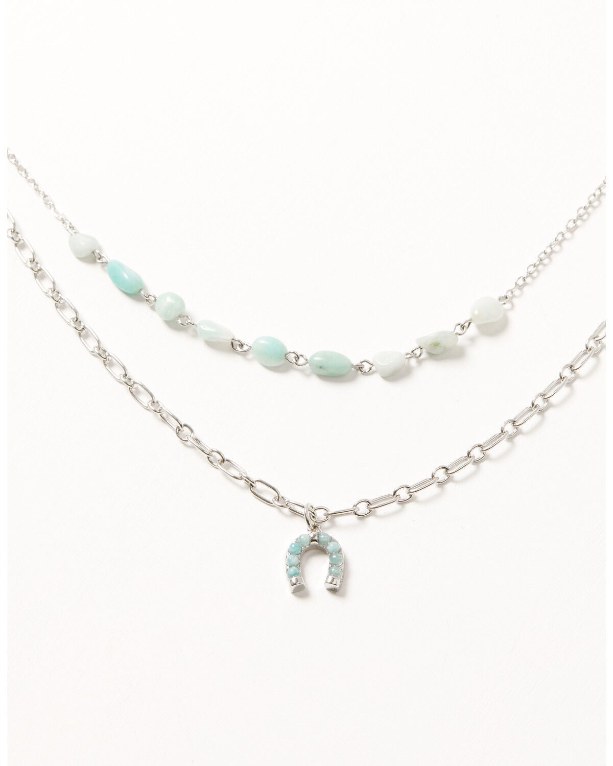 Image #1 - Shyanne Women's Horseshoe Layered Necklace, Silver, hi-res