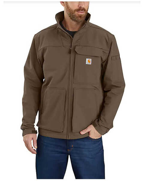 Carhartt Men's Super Dux Relaxed Fit Lightweight Zip-Front Work Jacket , Dark Brown, hi-res