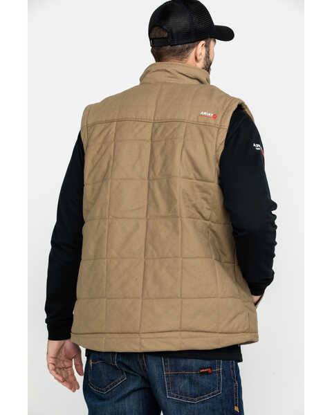 Image #2 - Ariat Men's FR Crius Insulated Work Vest - Big , Beige/khaki, hi-res