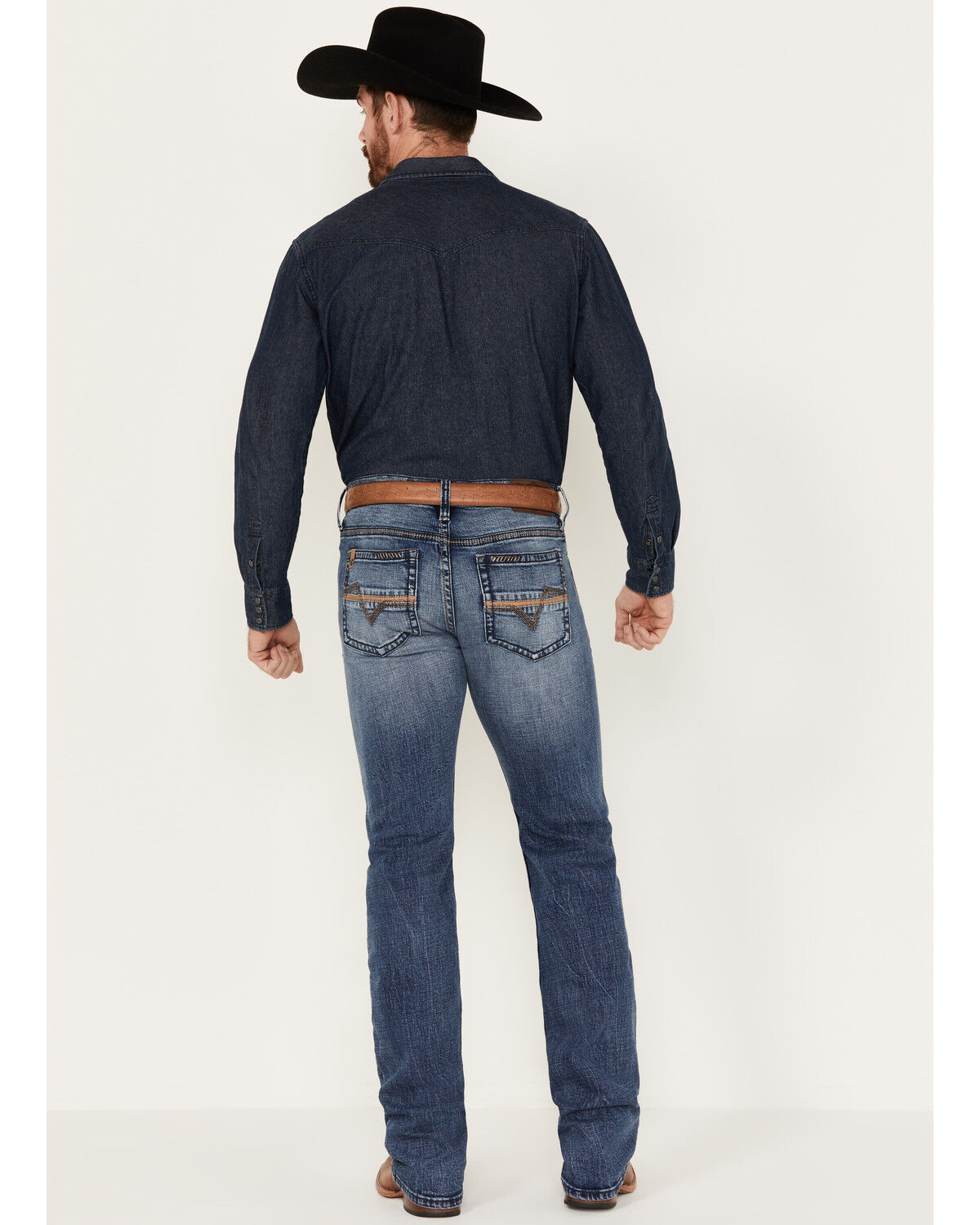 Image #3 - Cody James Men's Sierra Medium Wash Stackable Straight Stretch Denim Jeans, Dark Wash, hi-res