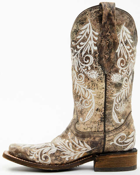 Image #4 - Corral Women's Glow in the Dark Western Boots - Square Toe, Brown, hi-res