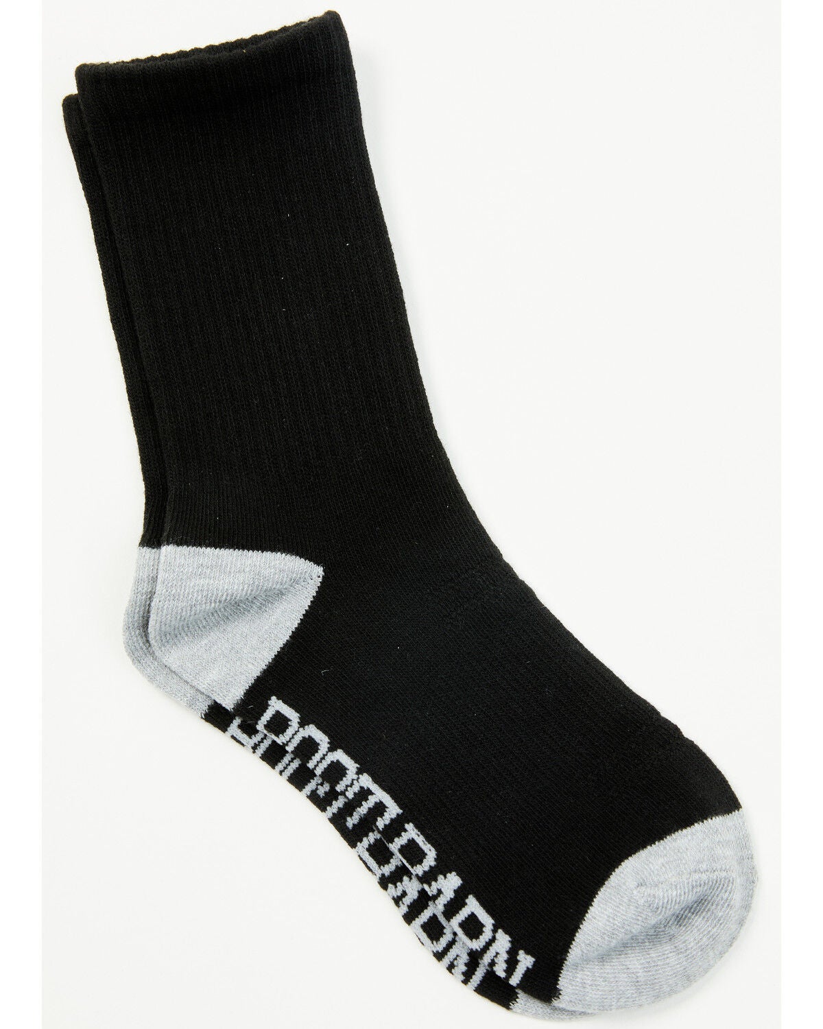 Image #1 - Boot Barn Kids' Basic 3-Pack Crew Socks, Black, hi-res