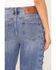 Image #4 - Rodeo Quincy X Boot Barn Women's Buffalo Billie Light Wash High Rise Concho Wide Leg Stretch Denim Jeans, Light Wash, hi-res