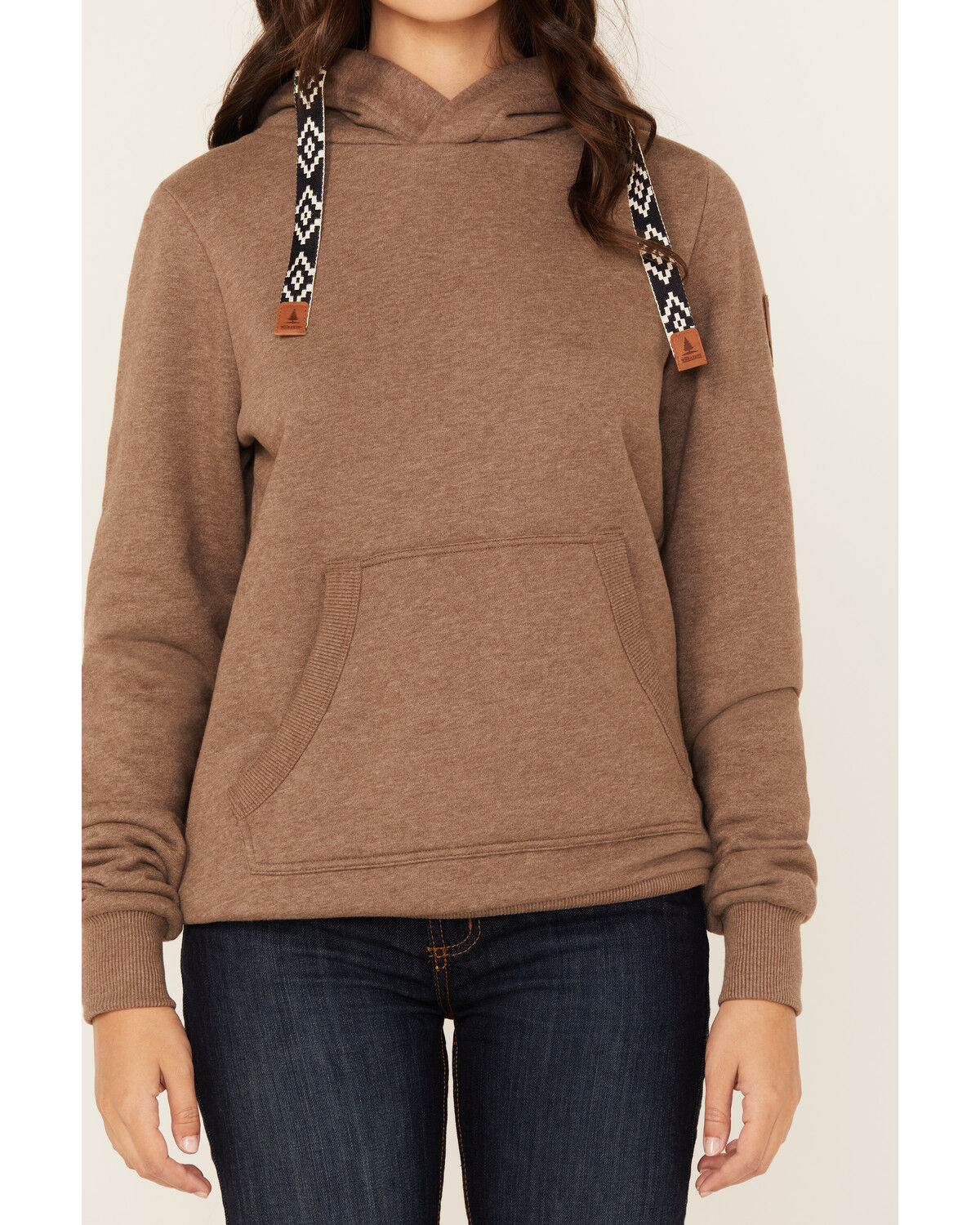 Image #3 - Wanakome Women's Ikatt Solid Hoodie, Bark, hi-res