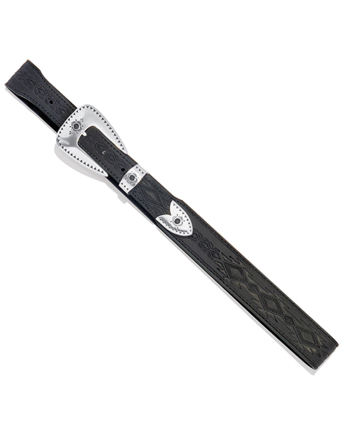 Image #3 - Tony Lama Women's Dakota Western Belt, Black, hi-res