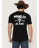Image #1 - Wrangler Men's Boot Barn Exclusive Steer Head Logo Short Sleeve Graphic T-Shirt, Black, hi-res